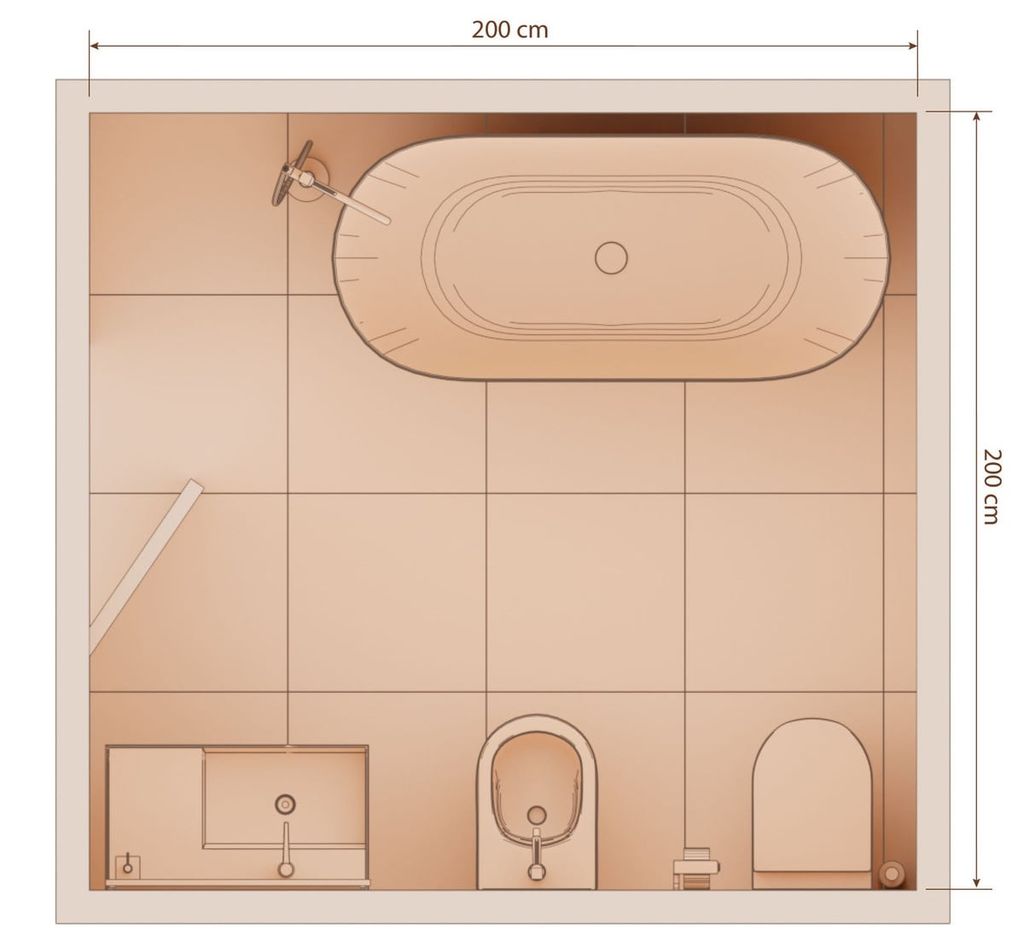 Khoảng cách không hợp lý giữa các thiết bị vệ sinh sẽ dẫn đến phòng tắm không thoải mái