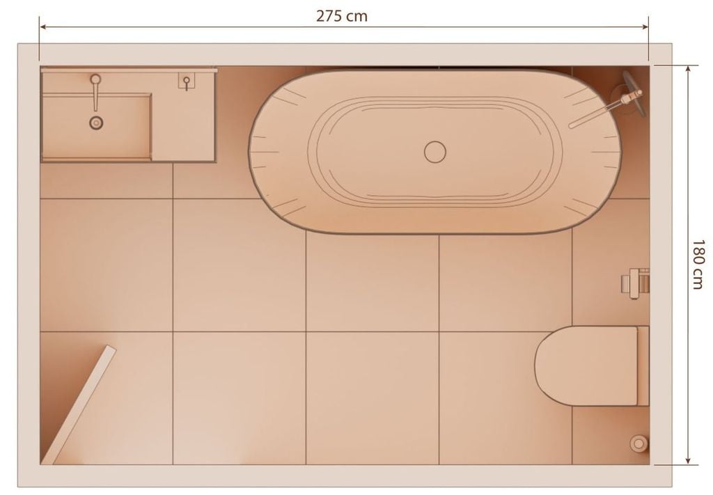 Khoảng cách không hợp lý giữa các thiết bị vệ sinh sẽ dẫn đến phòng tắm không thoải mái