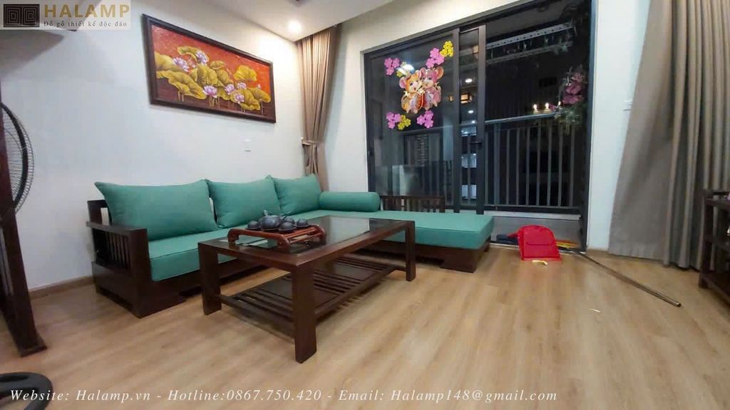 Đệm ghế cho bộ tay vuông màu xanh ngọc