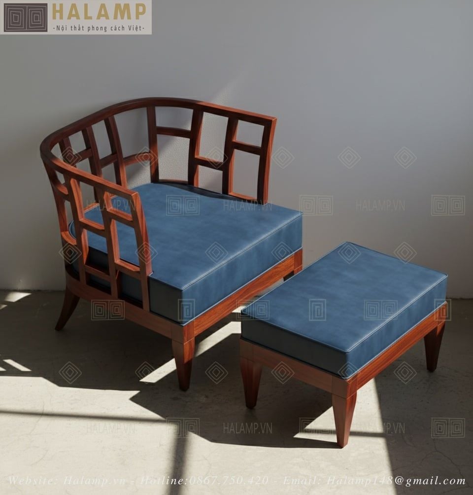 Mẫu sofa lazy thư giãn có ghế phụ để chân