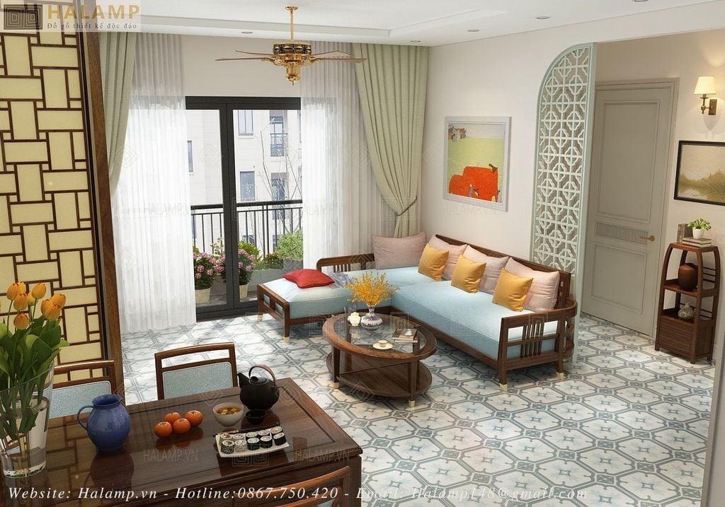 Thiết kế phòng khách chung cư 219 Trung Kính