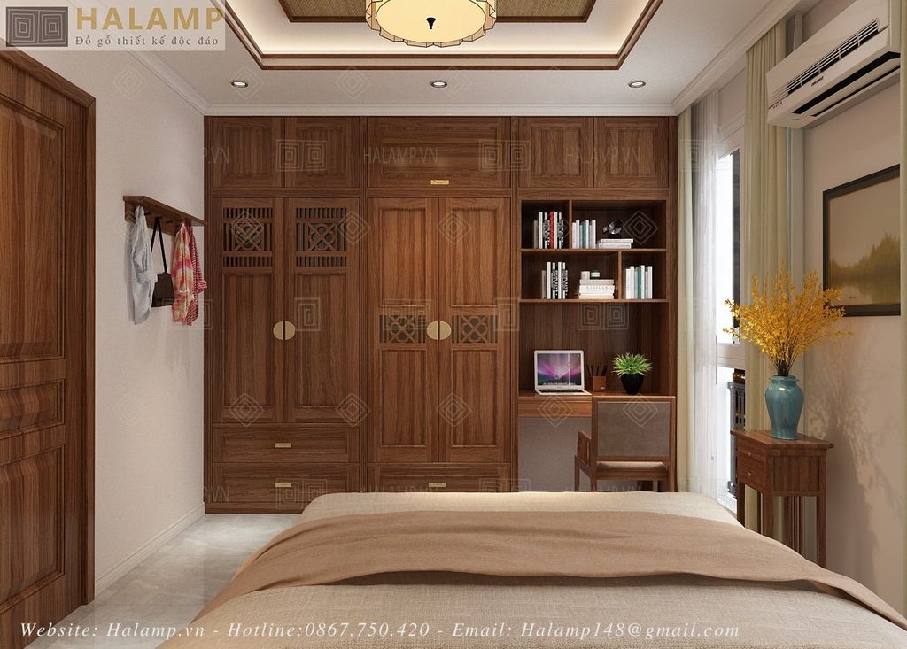 Thiết kế nội thất tầng 4 phòng con phong cách Việt