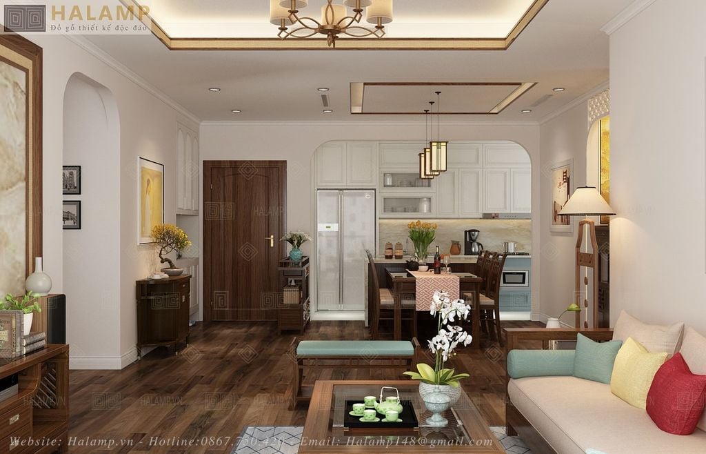 Thiết kế phòng khách chung cư goldmark city