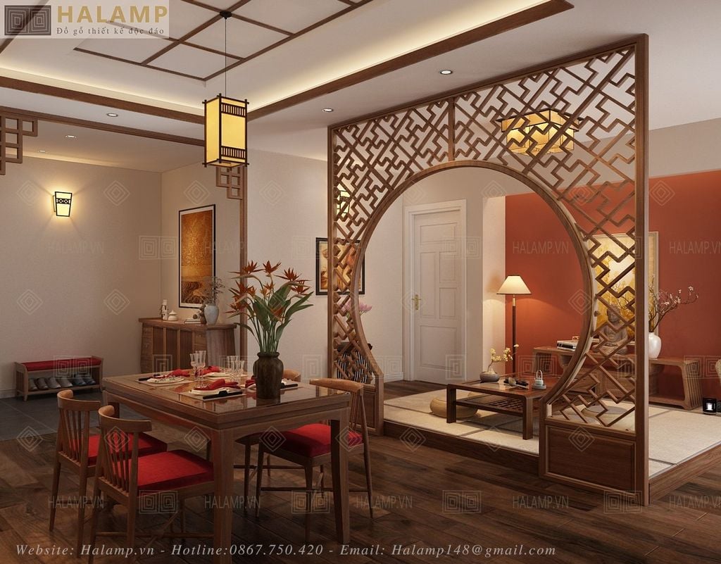 Thiết kế phòng khách chung cư theo phong cách thiền trà