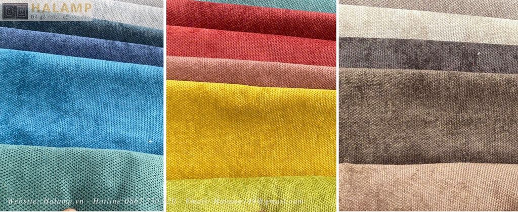 Chất vải nhung thô phù hợp với may đệm ghế grand bois