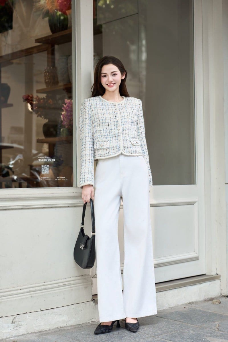 quần trắng phối với áo màu gì nữ