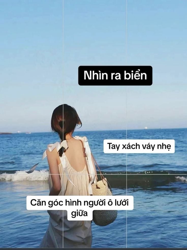 ảnh đi biển chụp sau lưng
