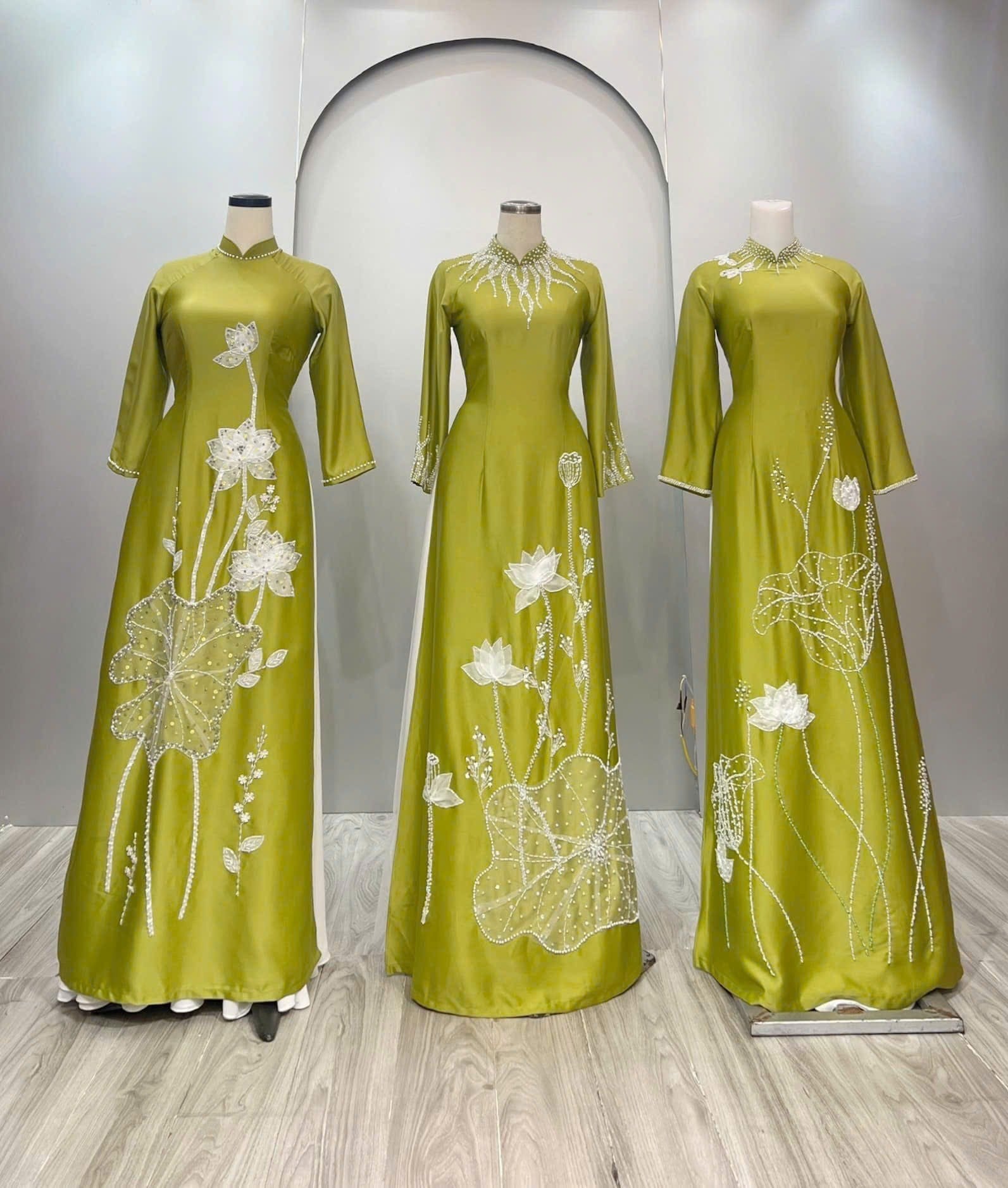 Chọn chất liệu vải cho áo dài xanh cốm