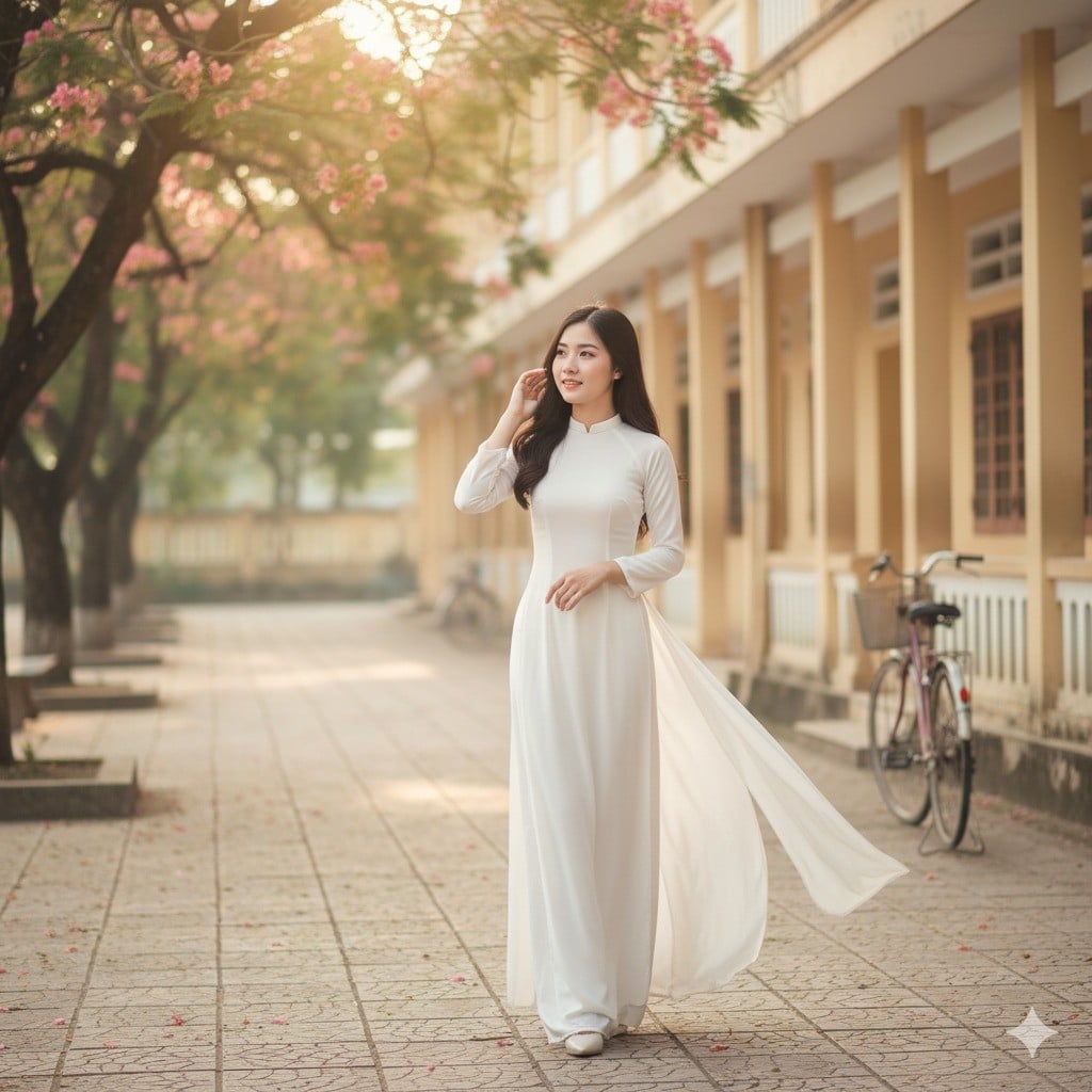 Dịu dàng với tà áo dài thướt tha