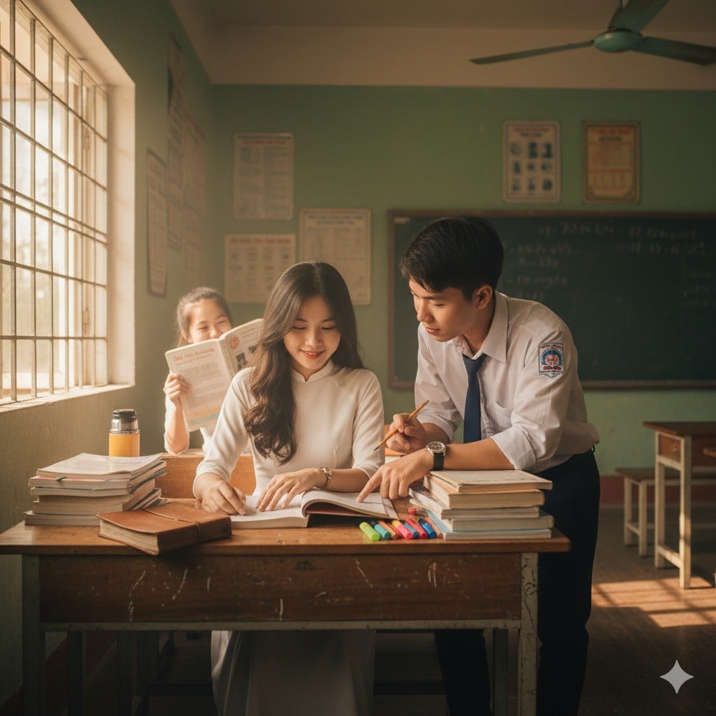 Tương tác tự nhiên với sách vở, đạo cụ học đường