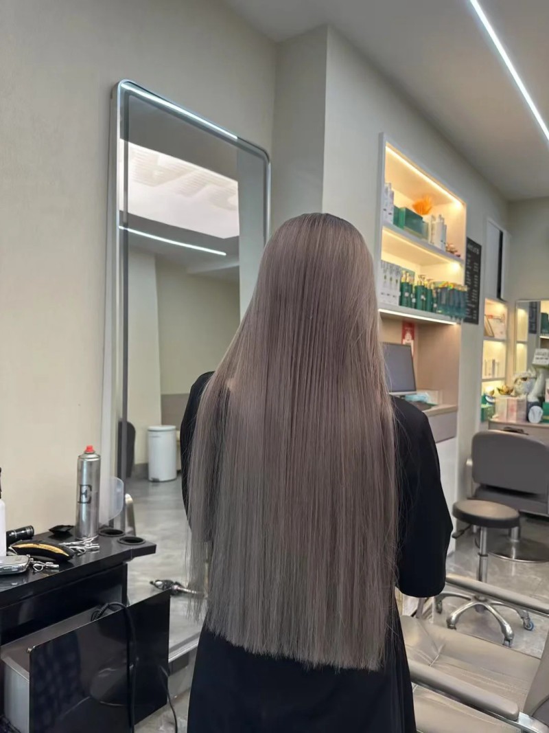 tóc màu nâu trà sữa xám khói