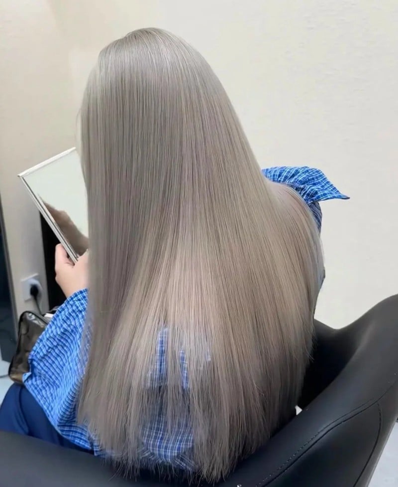 tóc màu nâu trà sữa xám khói