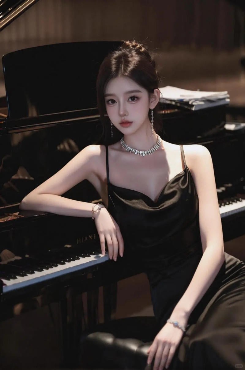 chụp ảnh với piano