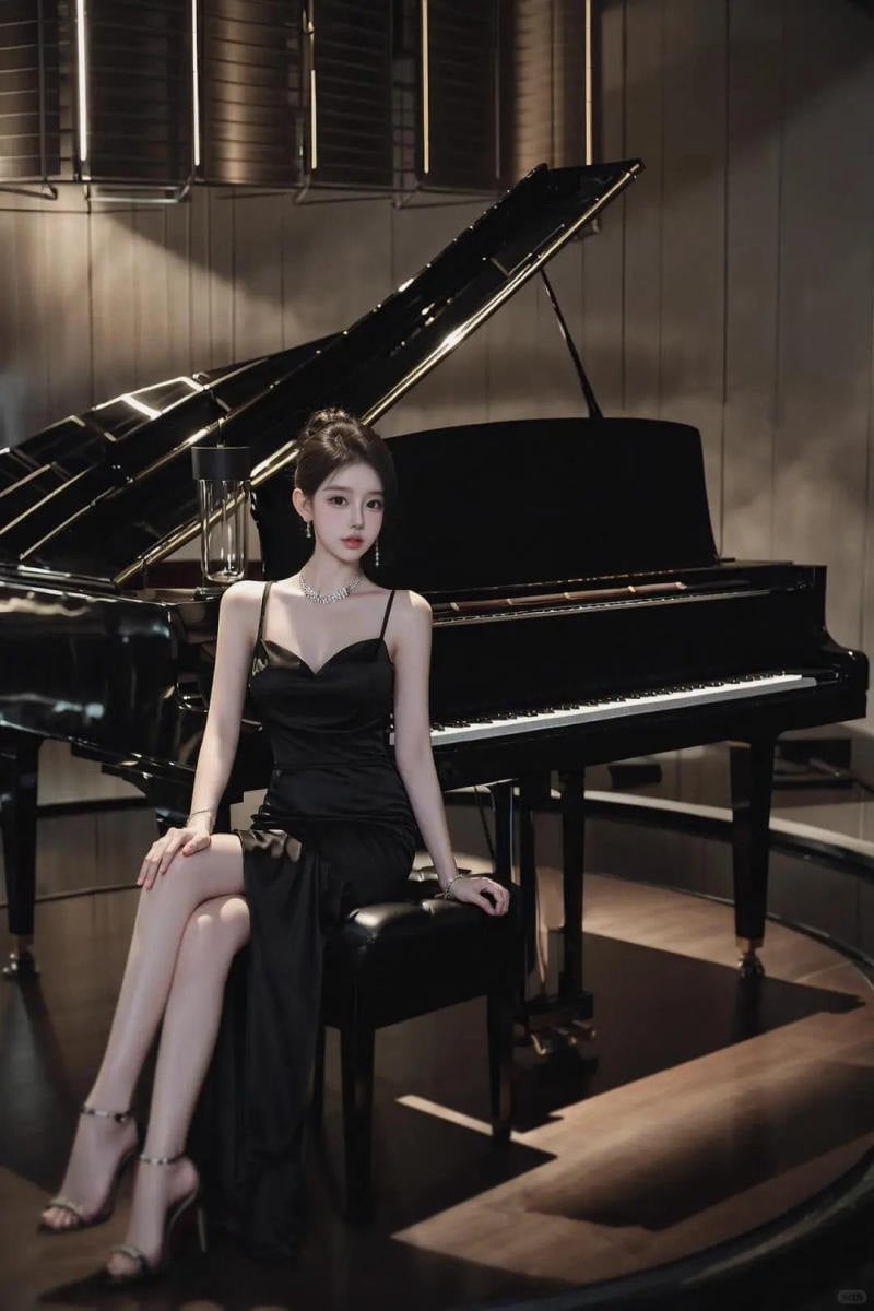 chụp ảnh với piano