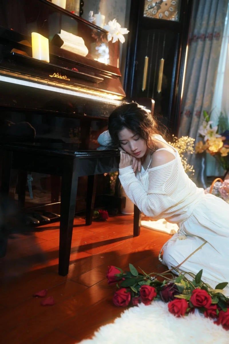 chụp ảnh với piano