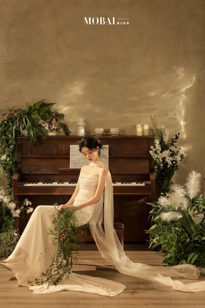chụp ảnh với piano
