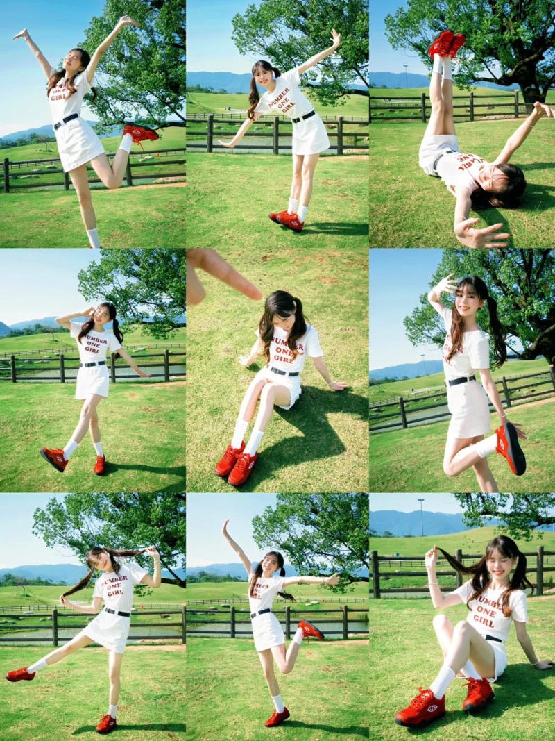 Concept chụp ảnh trên cỏ xanh