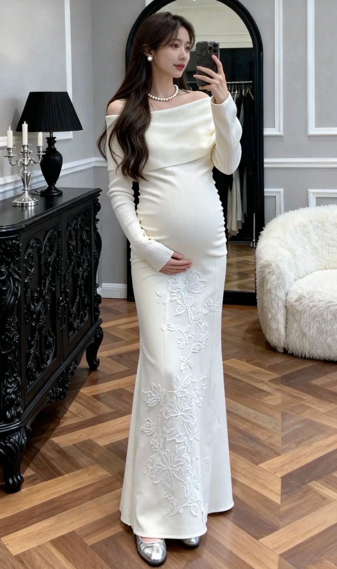 Đầm bầu đuôi cá nhẹ nhàng