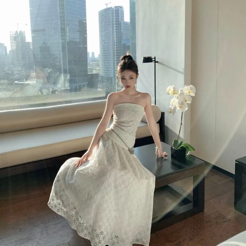 đầm maxi đi đám cưới