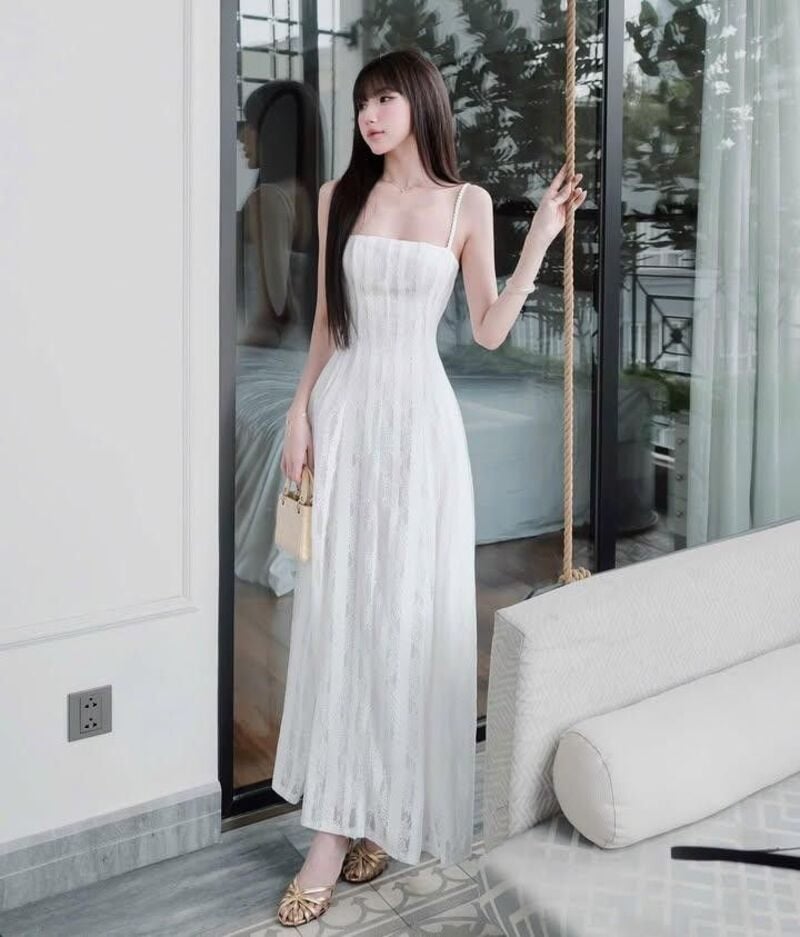 đầm maxi đi đám cưới