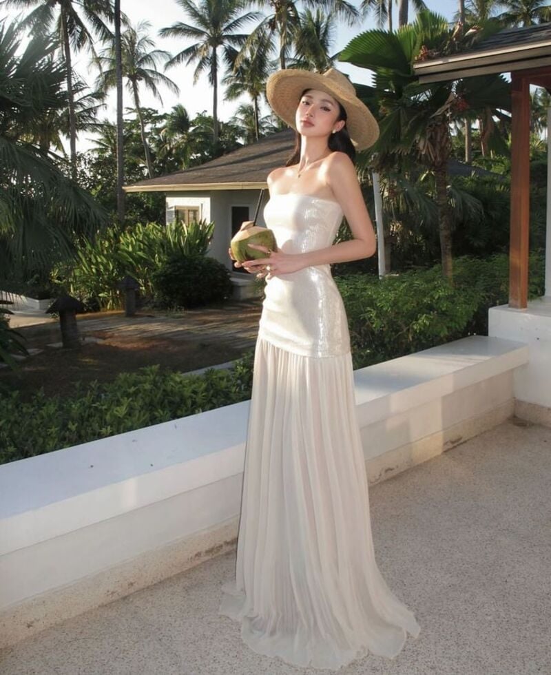 đầm maxi đi đám cưới