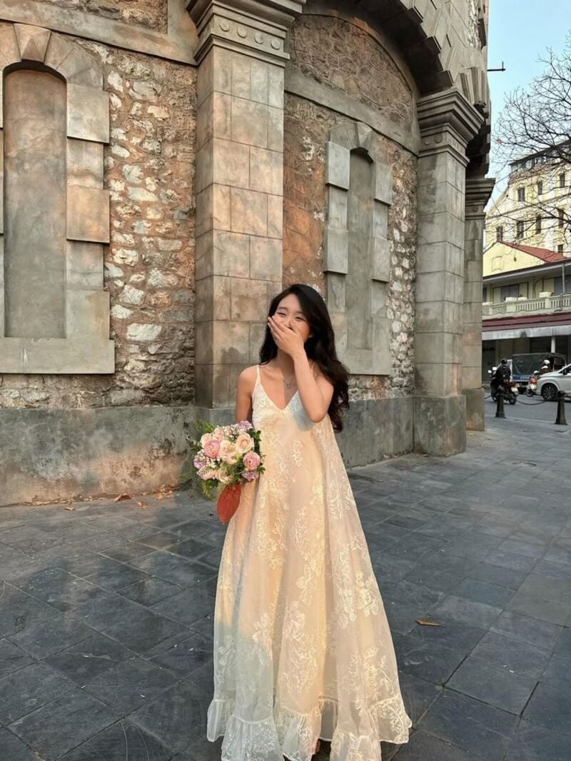 đầm maxi đi đám cưới