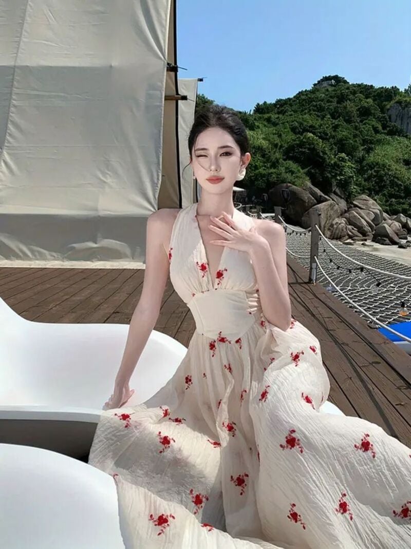 đầm maxi đi đám cưới