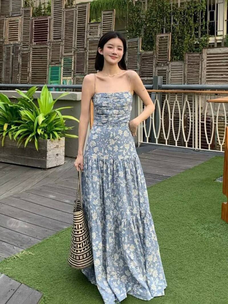 đầm maxi đi đám cưới