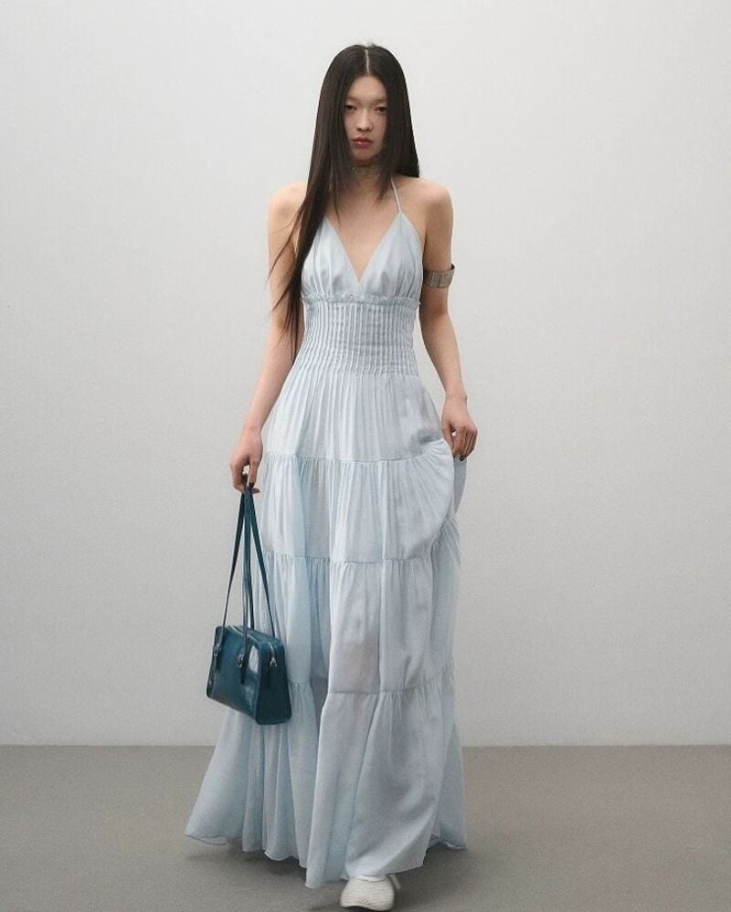 đầm maxi đi đám cưới