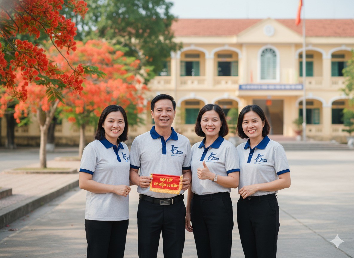 Mẫu áo kỷ niệm 15 năm ra trường