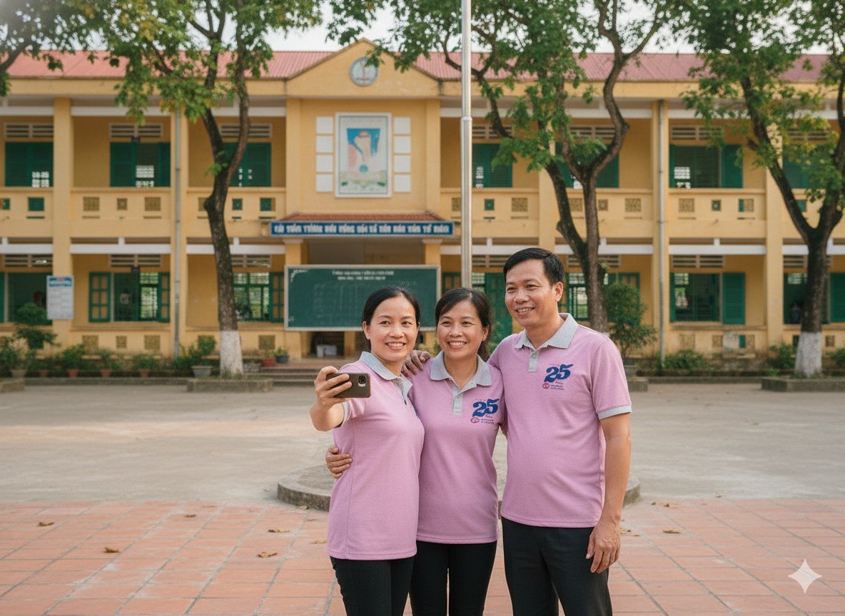 Mẫu áo kỷ niệm 25 năm ra trường