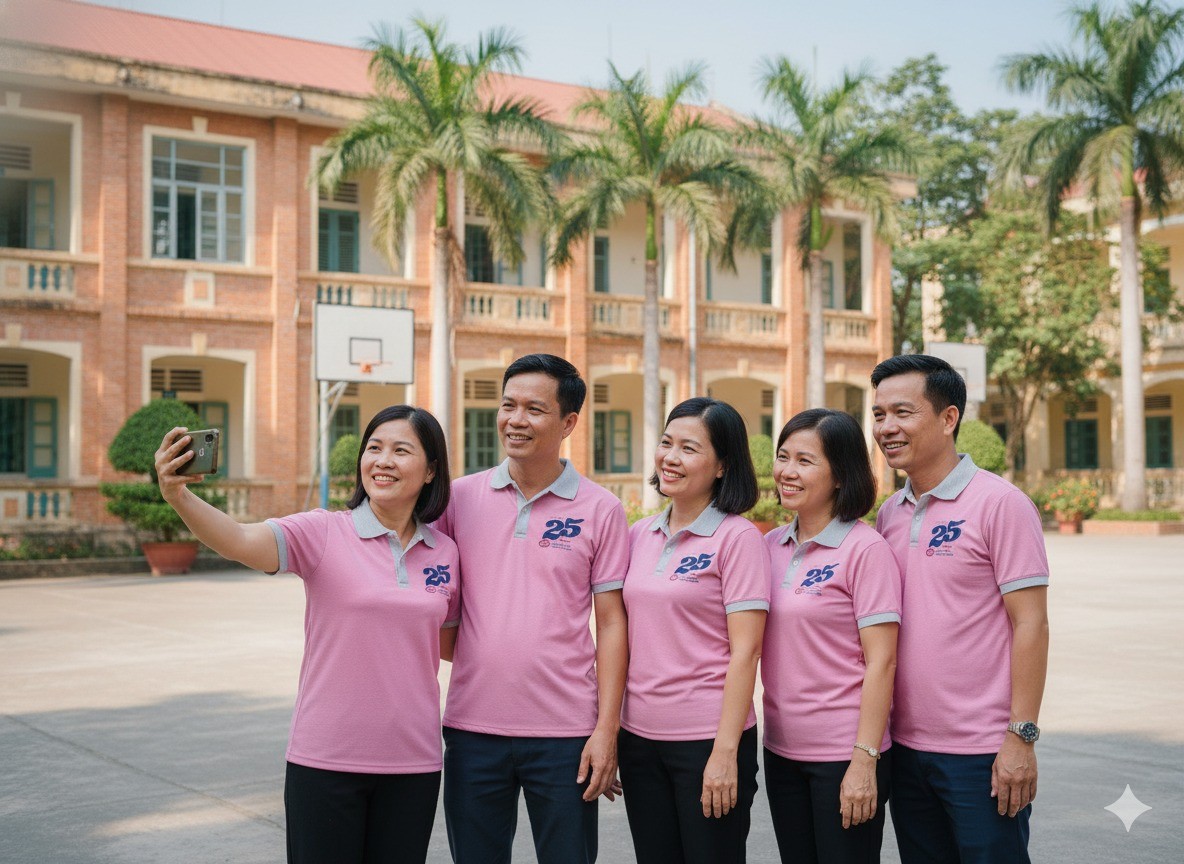 Mẫu áo kỷ niệm 25 năm ra trường