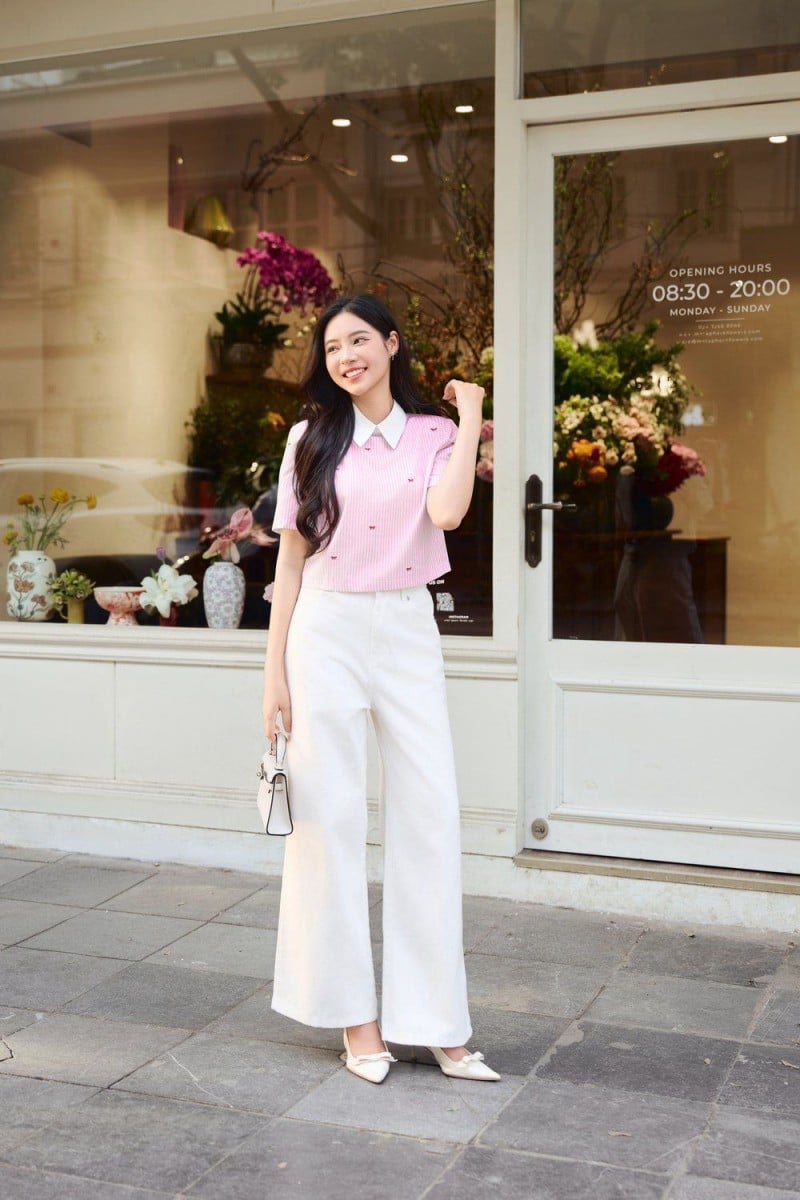 quần trắng phối với áo màu gì nữ
