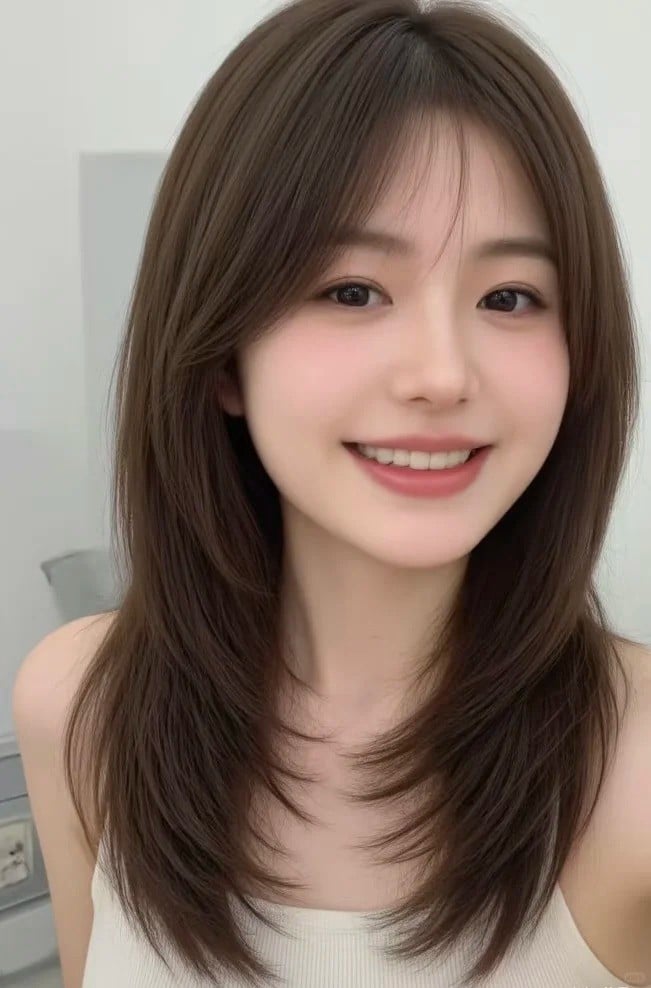 mặt tròn để tóc gì