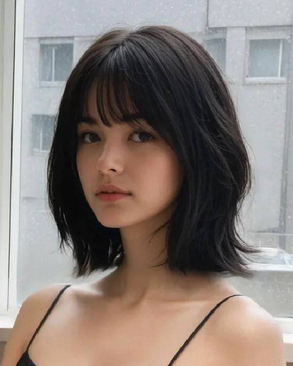 mặt vuông để tóc gì