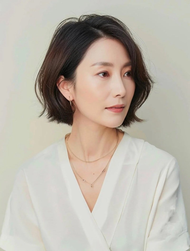 mặt vuông để tóc gì