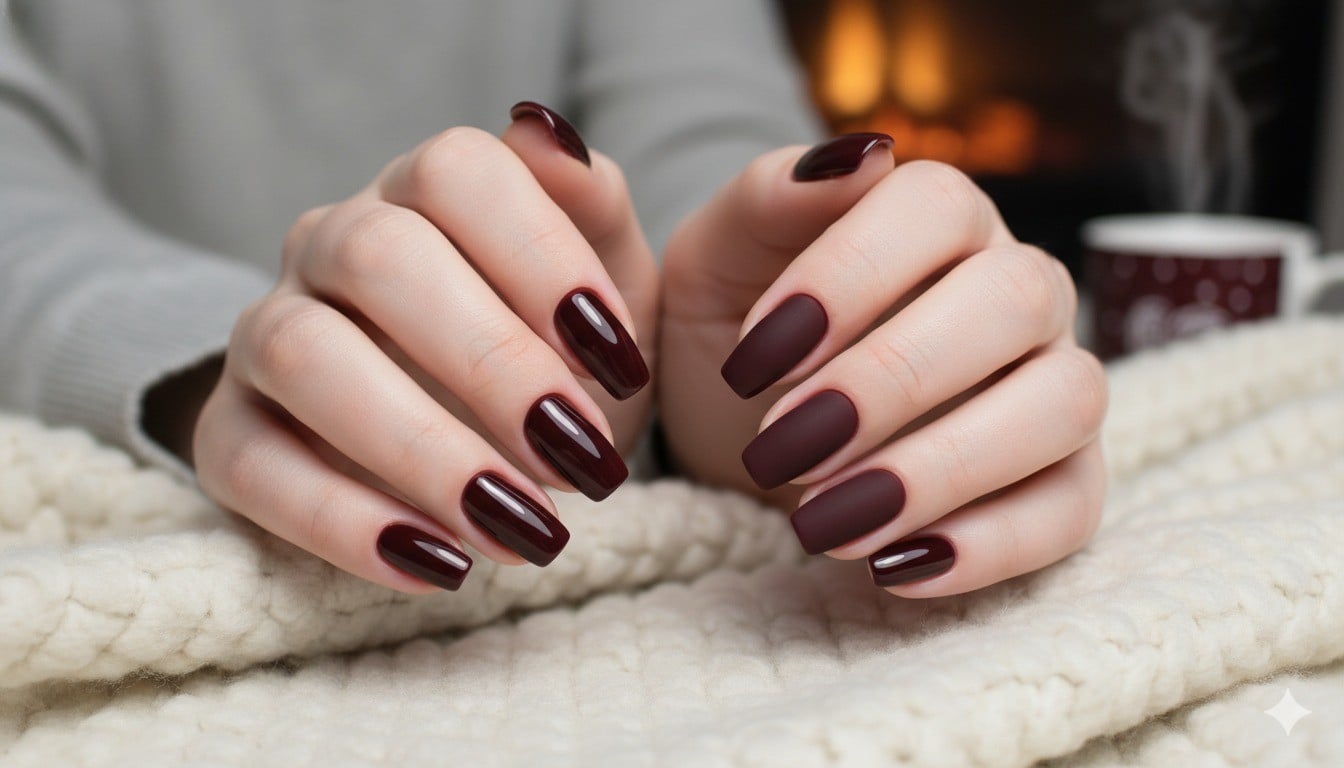 Nail sơn trơn đơn sắc bóng/lì