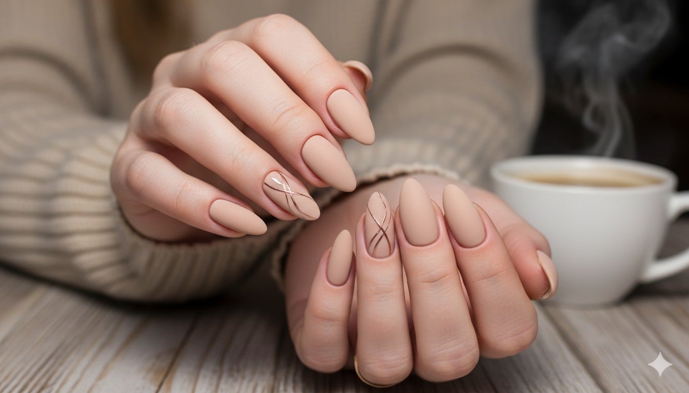 Nail màu nude/beige ấm thanh lịch