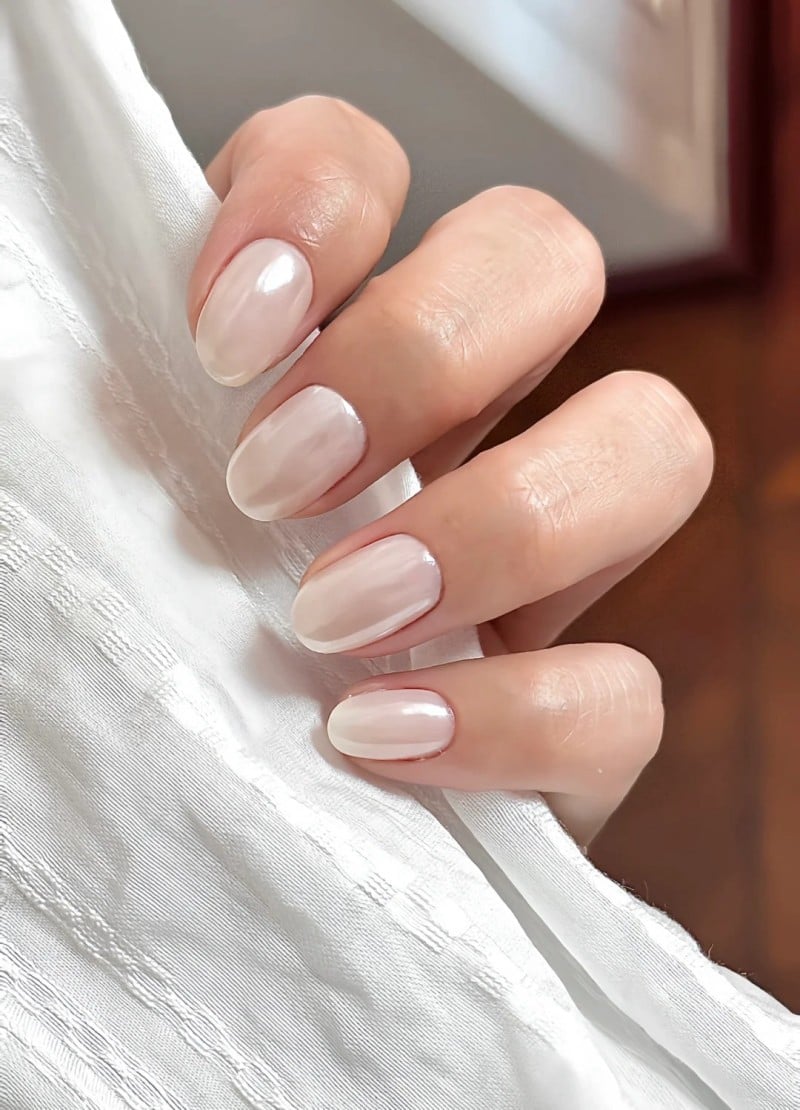 mẫu nail tráng gương