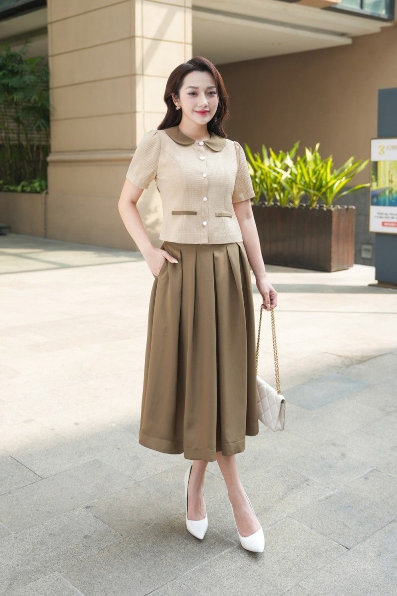 mix chân váy mùa hè