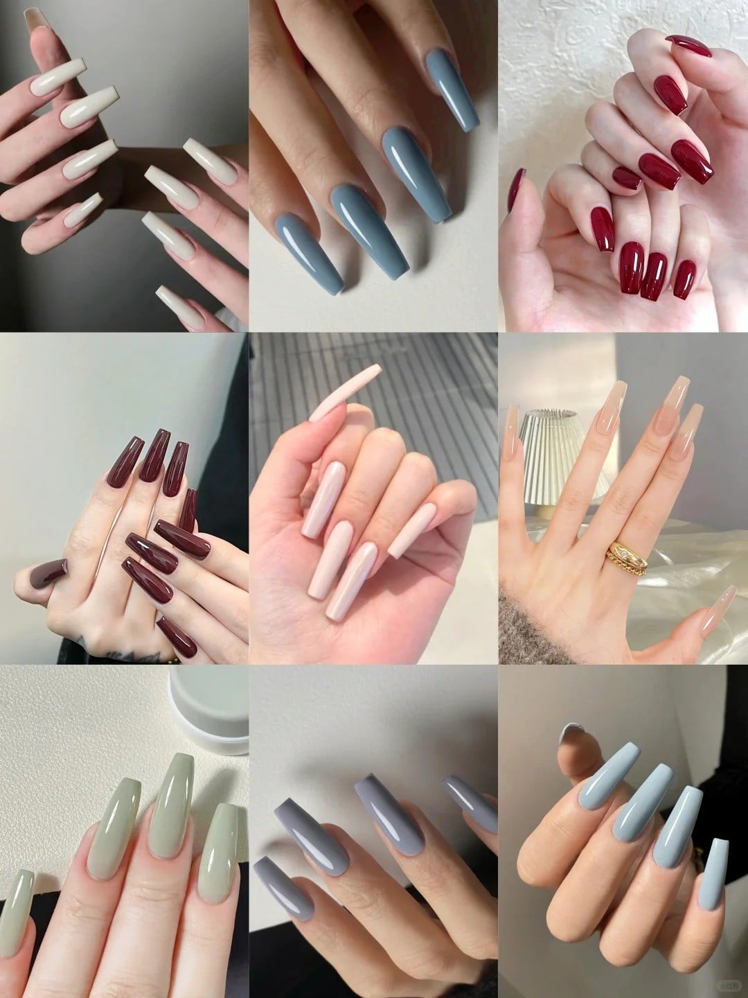 Mẫu móng tay hình thang trơn