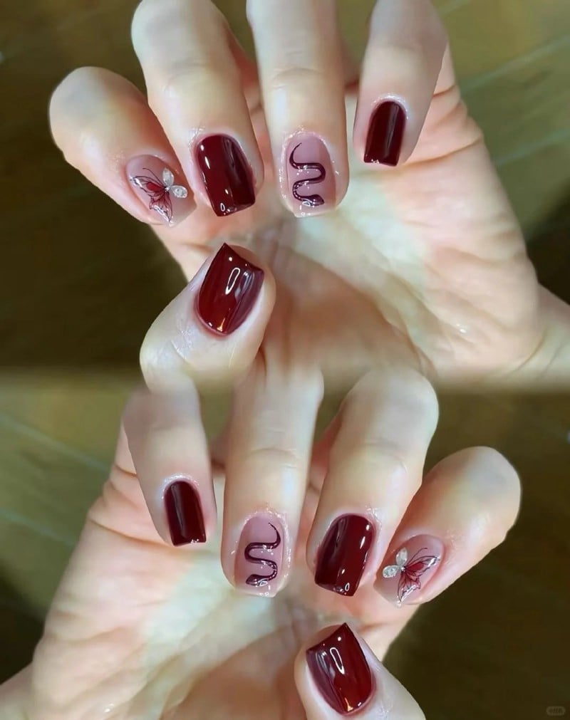 mẫu nail rắn