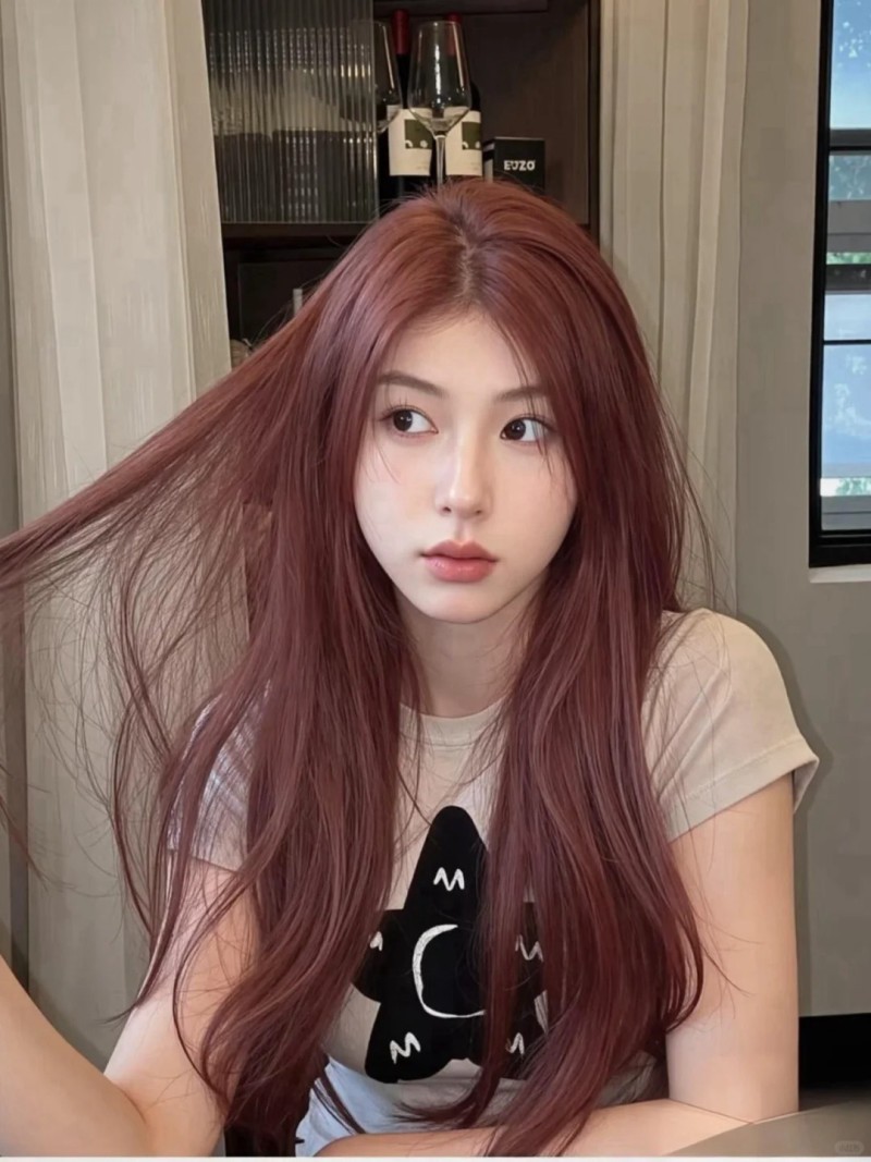 tóc màu nâu hồng trà