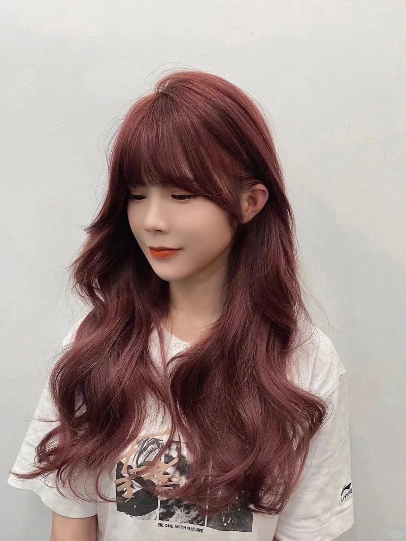 tóc màu nâu hồng trà