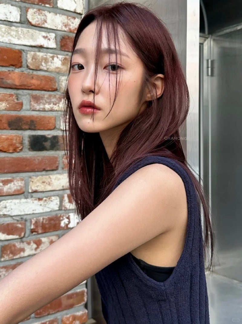 tóc màu nâu hồng trà