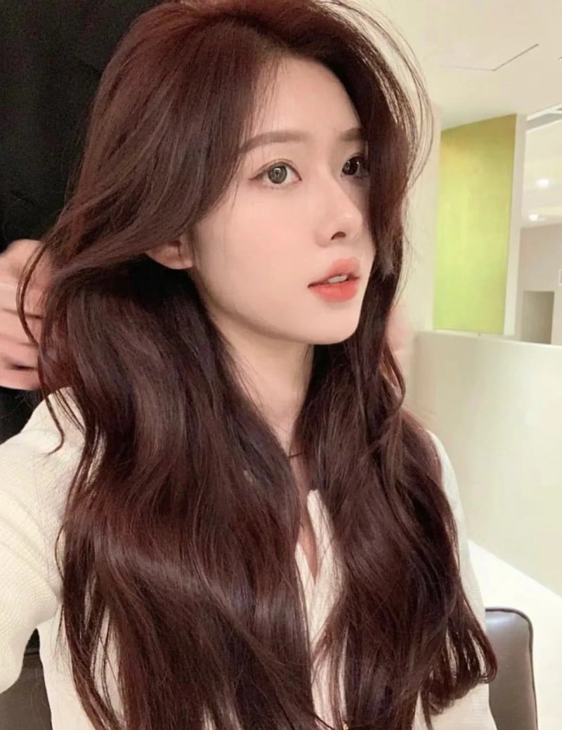 tóc màu nâu hồng trà