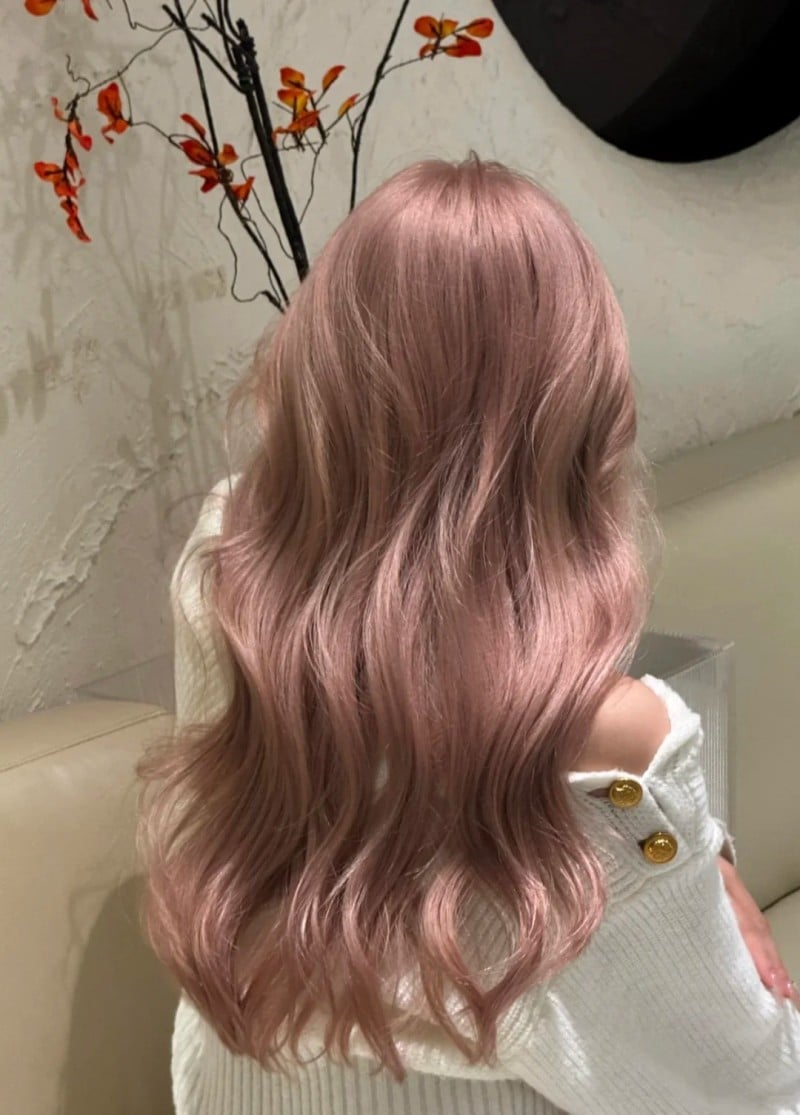 tóc màu nâu hồng trà