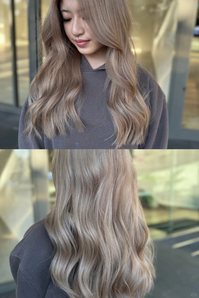 tóc màu nâu trà sữa xám khói