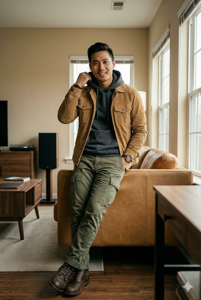 Layering cùng áo Hoodie