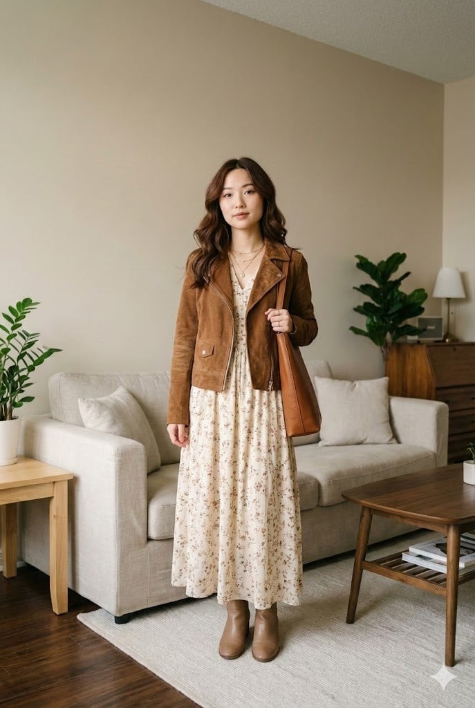 Dịu dàng cùng váy đầm liền thân